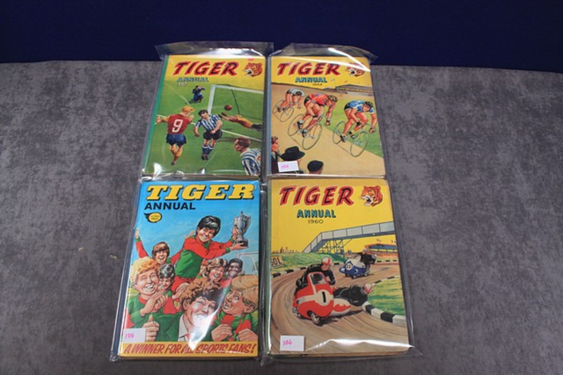 4x Tiger Annual 1957, 1959, 1960, 1978