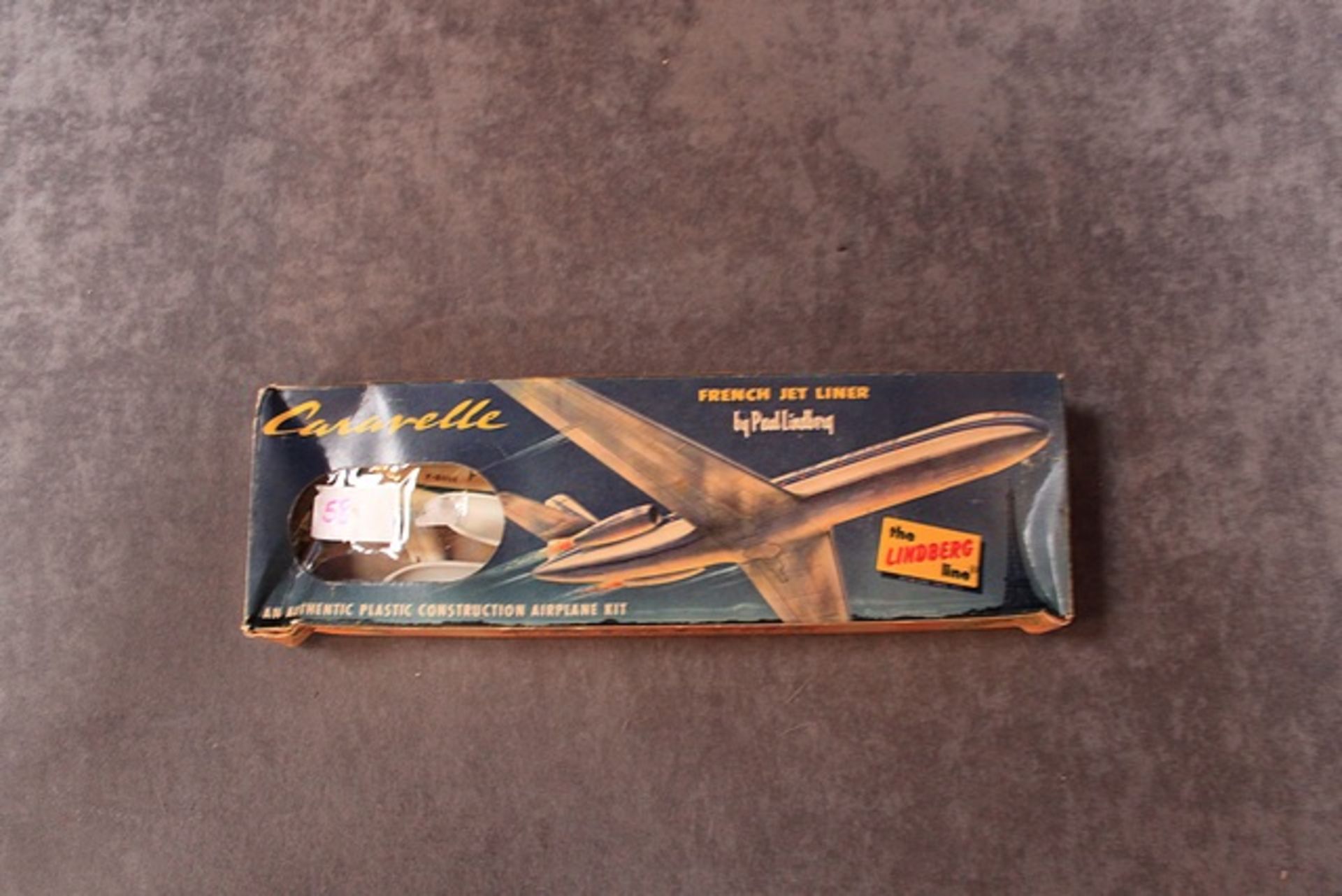 The Lindberg Kit No 454:49 Caravelle French Jet Liner In Unopened Box (Storage Damage Dents To