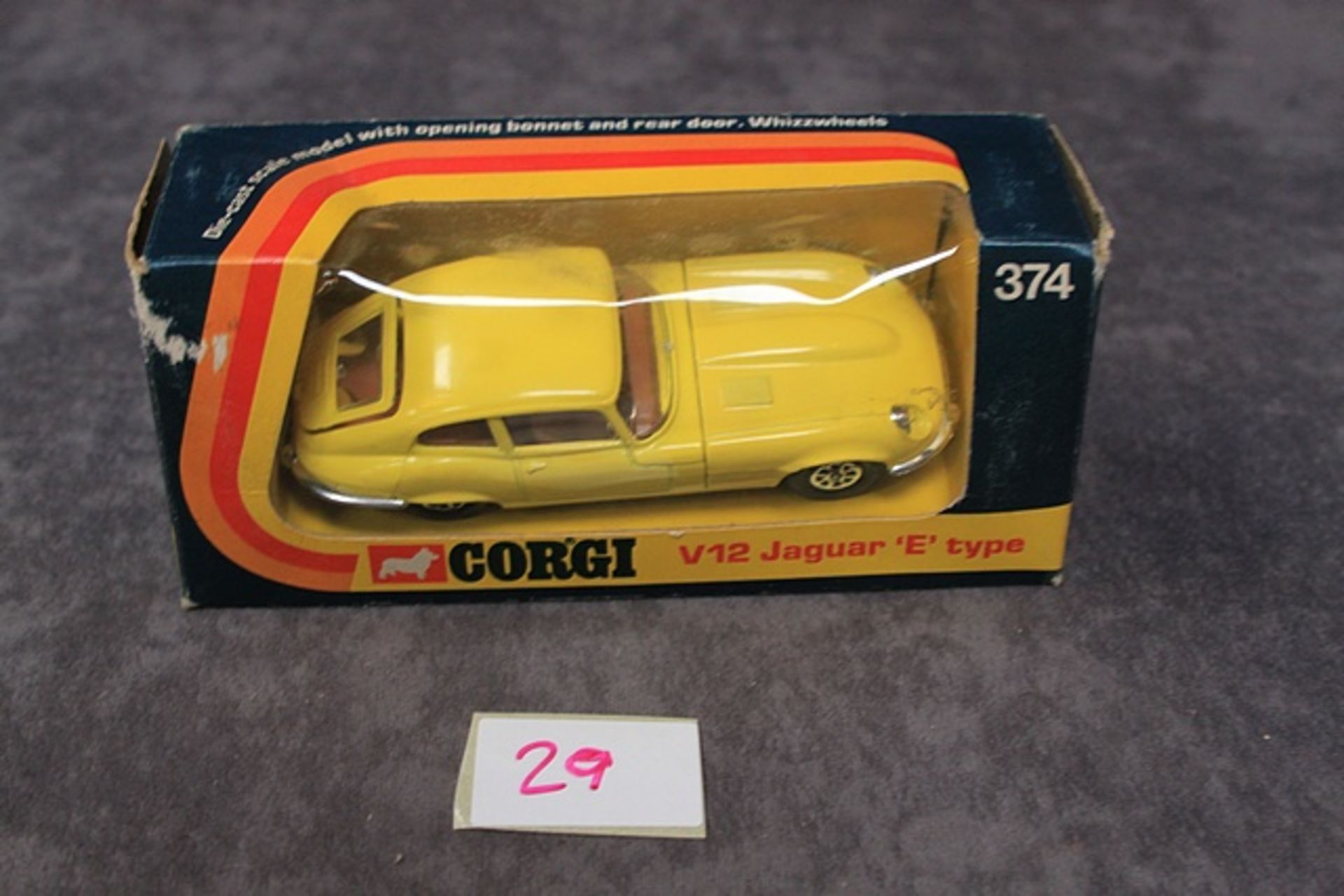 Corgi Whizz Number 374 5.3 Litre V12 Jaguar 'E' Type With Excellent Box - Image 2 of 3