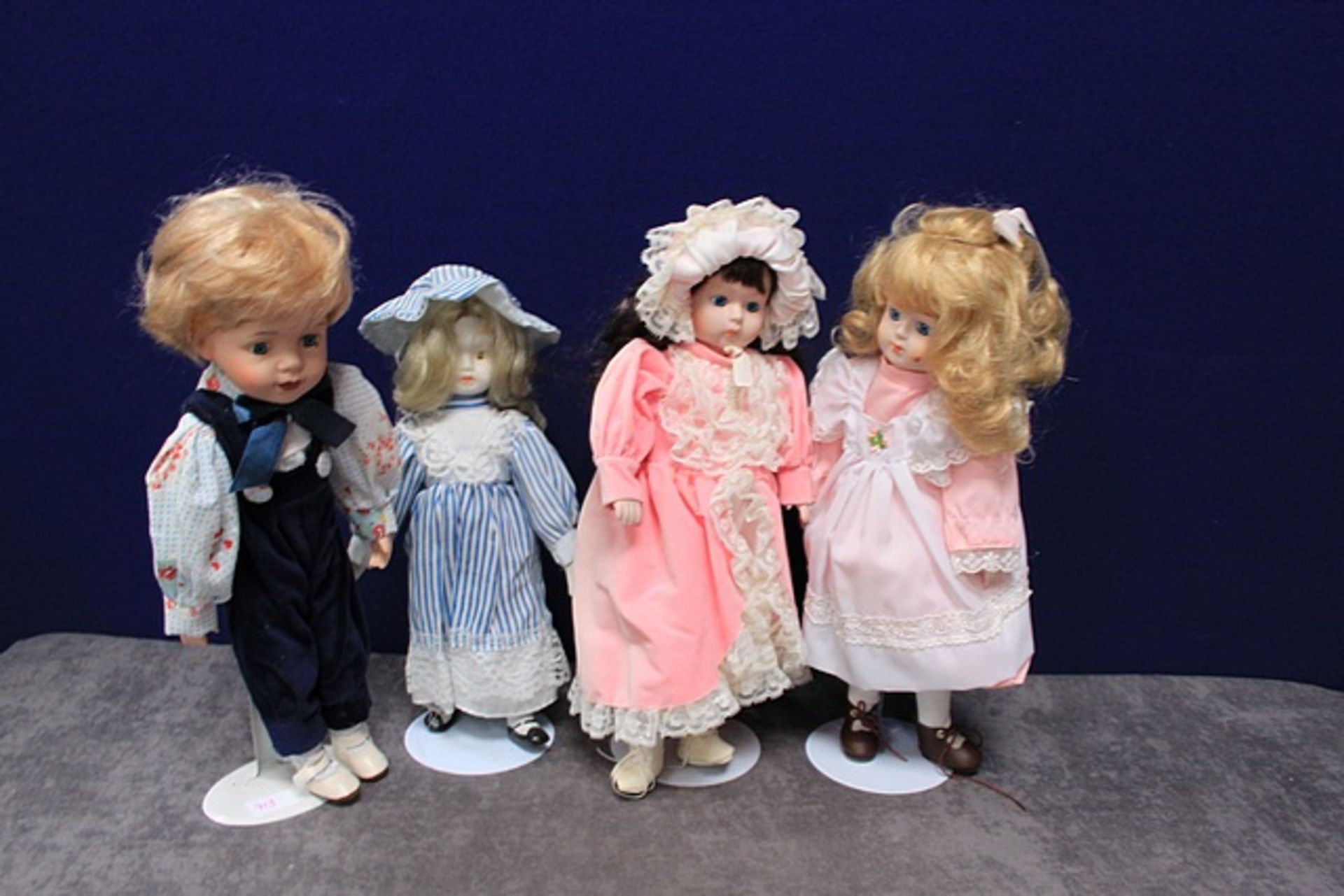 4x Various Porcelain Dolls As Lotted