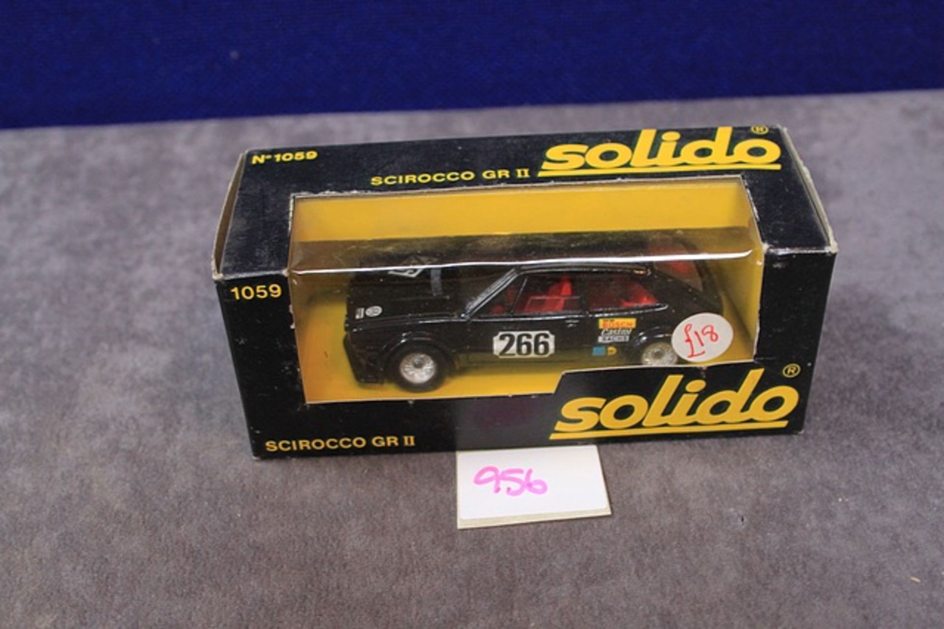 Solido Diecast Models # 1059 Scirocco GR II Rally Car Racing # 266 In Box