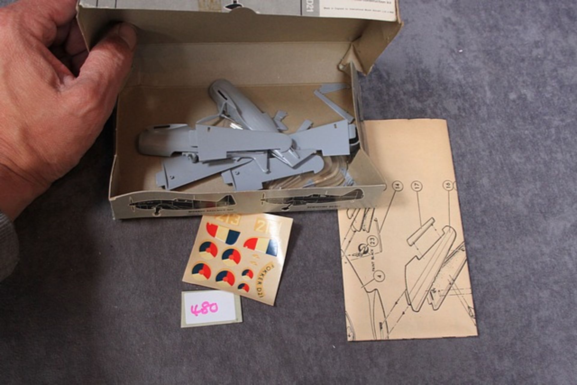 Frog Authentic Scale 1/72 Models Cat No F156 Fokker D21 with instruction in box - Image 2 of 2