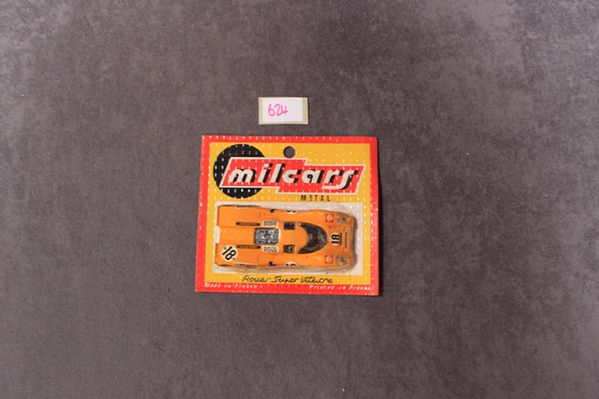 Milcars (France) Scale 1/43 Le Mans Racing Car In Yellow With Racing # 18 In Original Blister