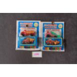 2x 36 Series Miniature Car Series Petrol Truck & Hydraulic Excavator Made in Hong Kong