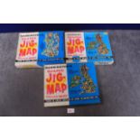3x Jigmap Puzzles, 1x Southern Europe, 2x The British Iles