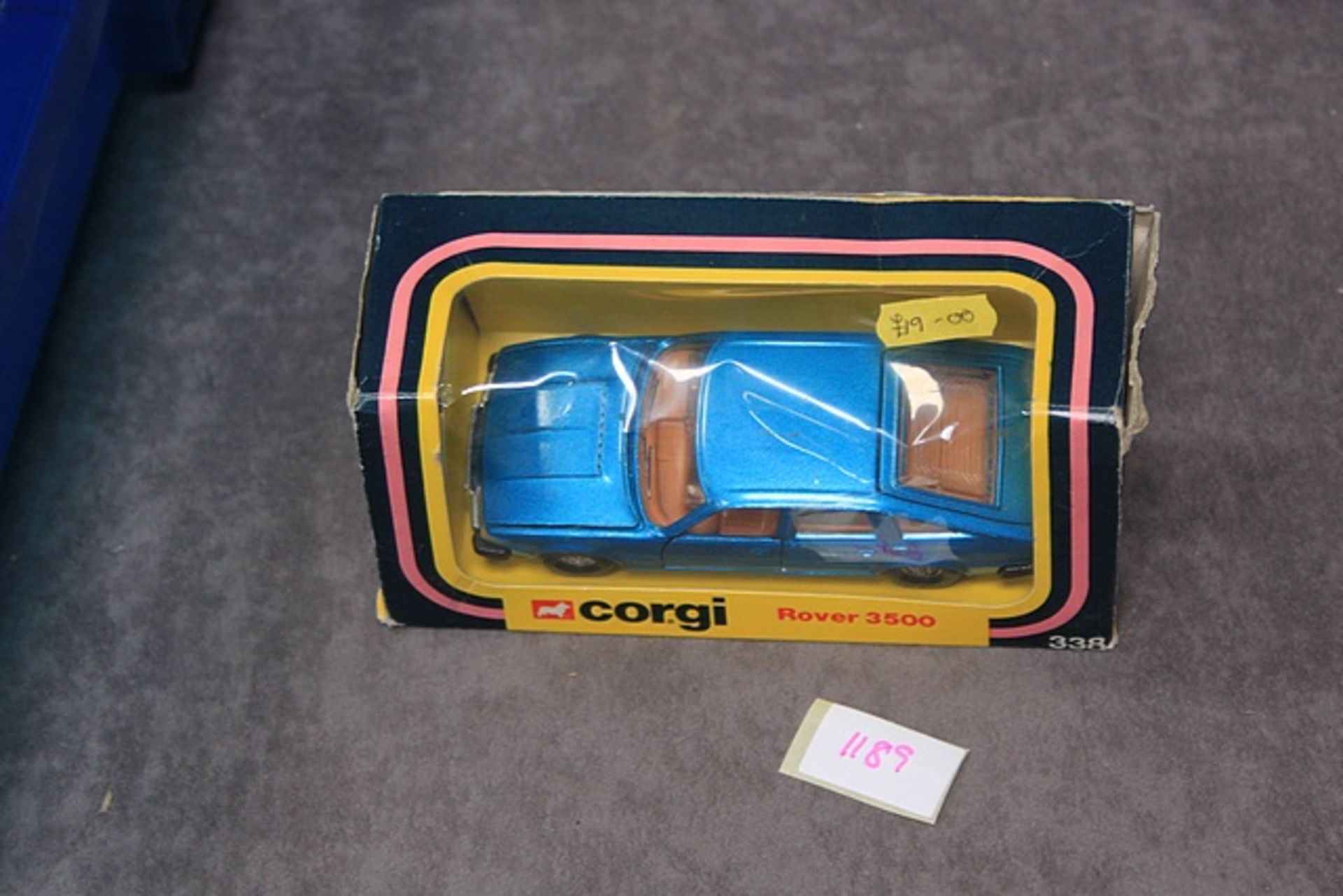 Corgi Toys diecast #338 Rover 3500 in Bluein box - Image 2 of 2