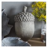 Acorn Grey Weathered Large decorative acorn in an ages whitewash finish W300 x D180 x H180mm