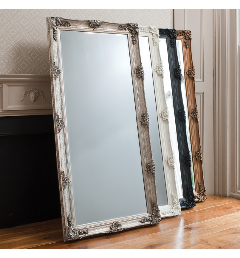 Abbey Leaner Mirror Cream 1650x795mm Beautiful full length wood framed mirror. Suitable for wall