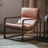 Boda Lounger Brown Leather 810x640x790mm The beautifulÂ Boda Lounger chair is the latest addition to