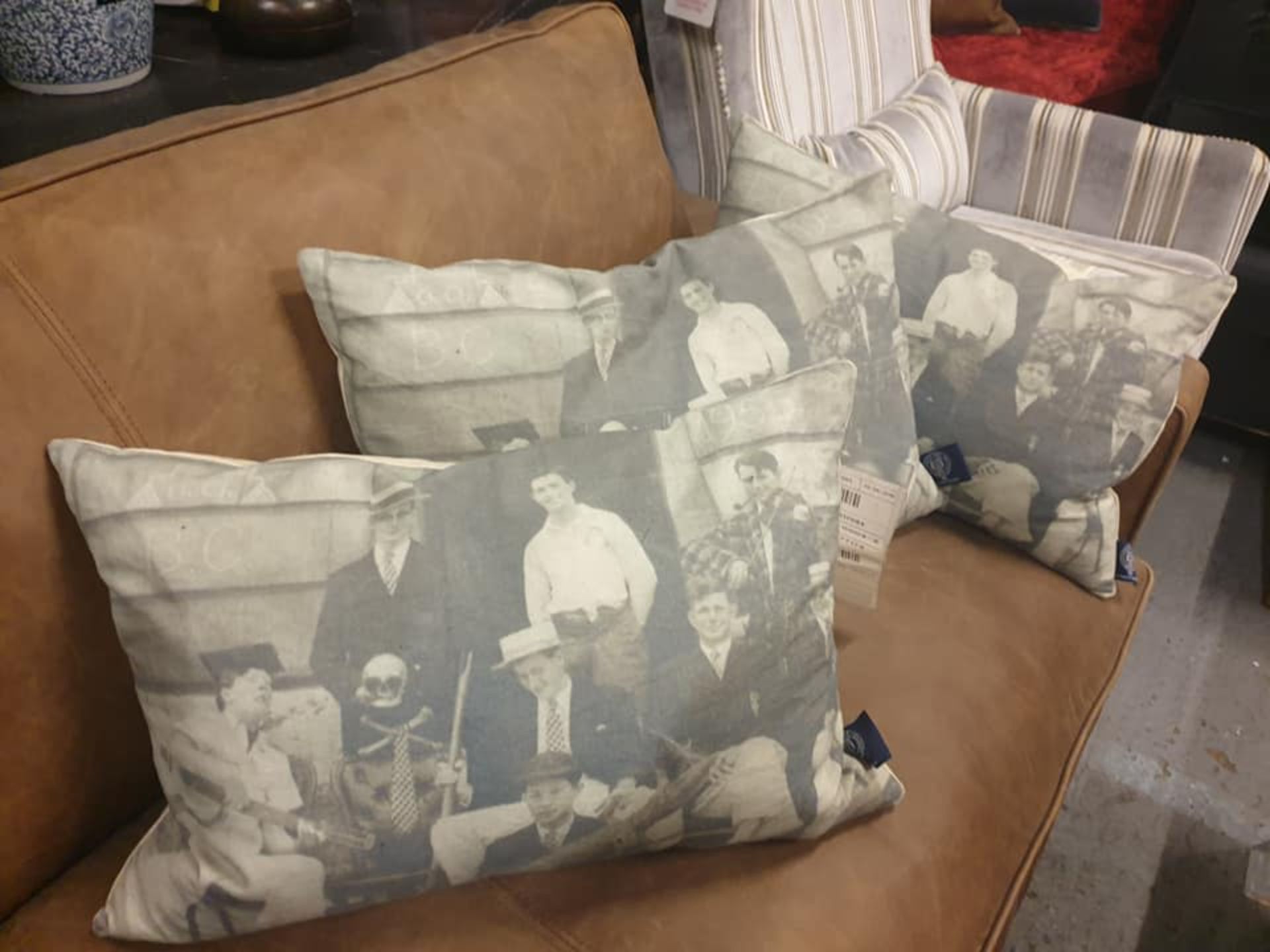 3 x Sporting England Vintage Timothy Oulton Cushions 60 x 40cm