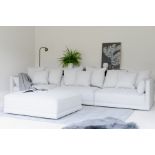 4 Piece Sectional Sofa Set - White: This modular sofa features unmatched comfort and style.