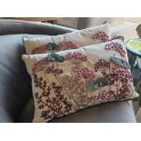 4 x Patterdale Embroidered Cushion Feather Filled Applique Design In A Beautiful Purple, Blush Pink,
