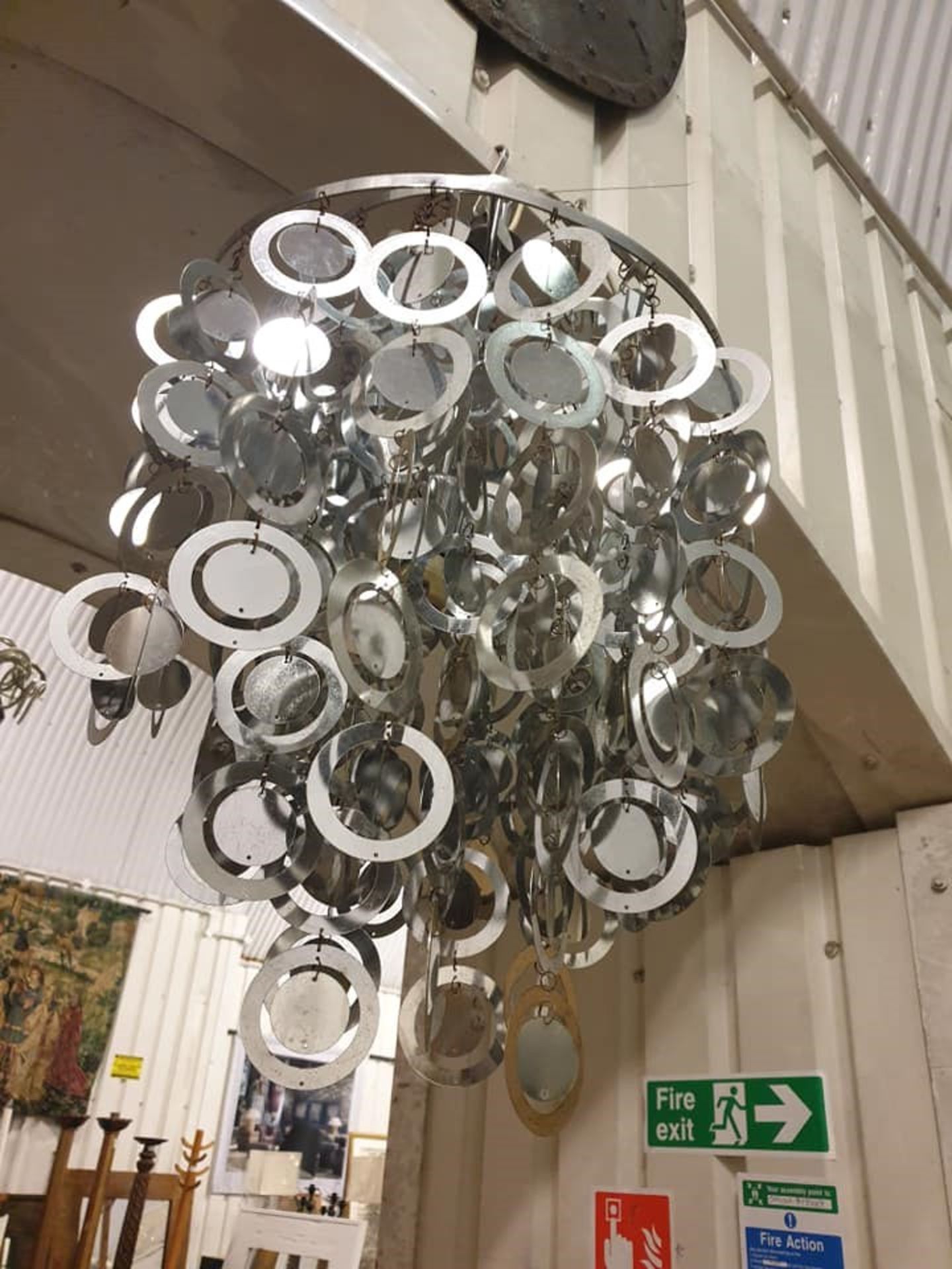 2 x Disc Pendant Chandelier This is a fantastic modern day interpretation of the modernist mid-