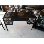 Shellshock Writing Desk By Boyd A Beautiful Black Lacquered Writing Desk With A Shell Geometric