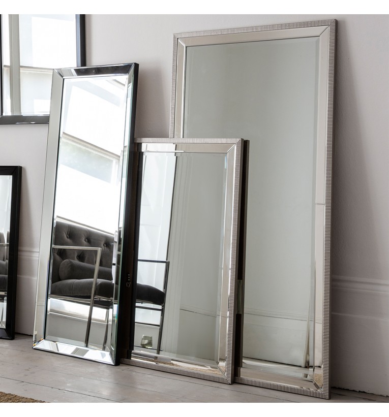 Palma Mirror 760x30x1060mm Large rectangle mirror with layered detailing on the frame. Glamorous