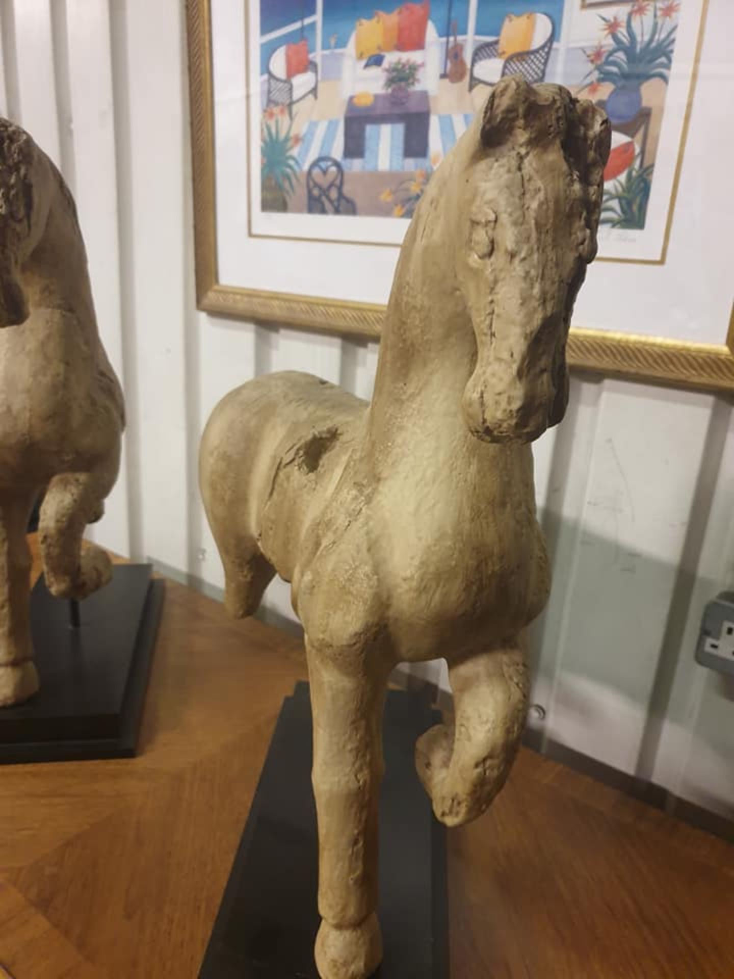 A Pair of sculpture Reedition Vestige Horse on Stand Reproduction Of A Horse Dating Back To The - Image 3 of 5