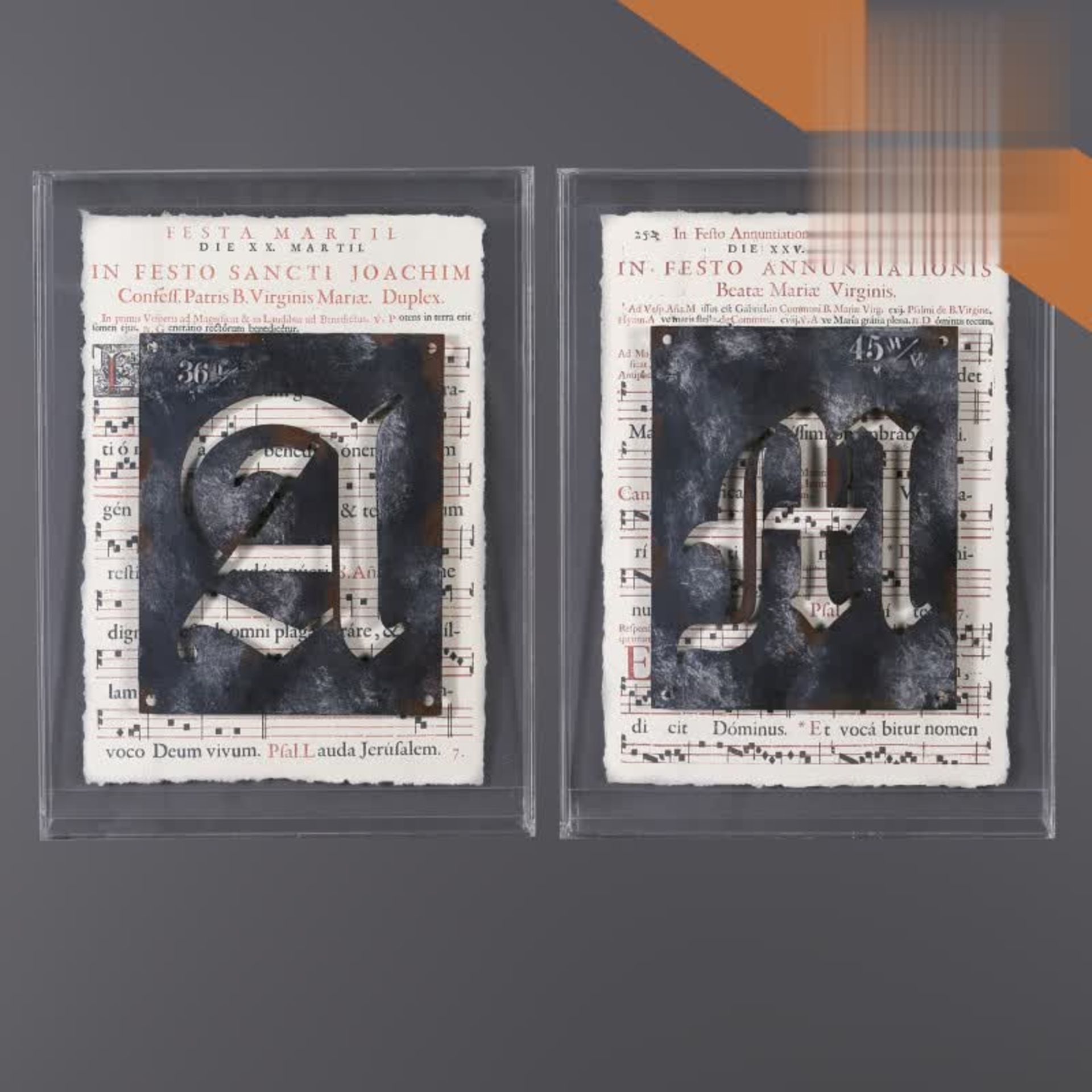 Davys Letters Composition Letters A & M (Set Of 2) A Set Of 2 Acrylic Showcases Containing