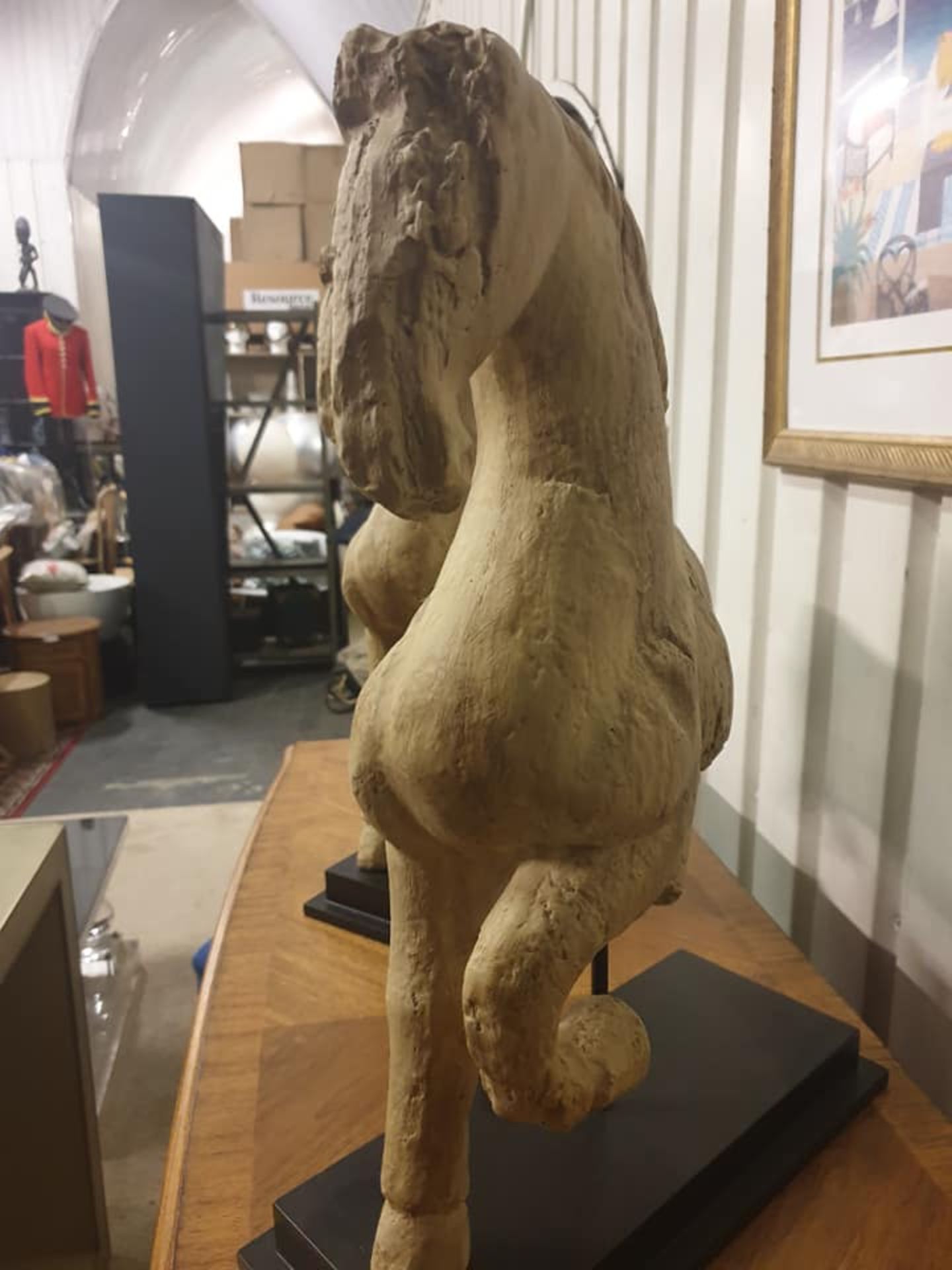 A Pair of sculpture Reedition Vestige Horse on Stand Reproduction Of A Horse Dating Back To The - Image 4 of 5