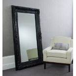 Valois Leaner Mirror Black 1825x960mm Grand stately mirror in a sophisticated satin black finish