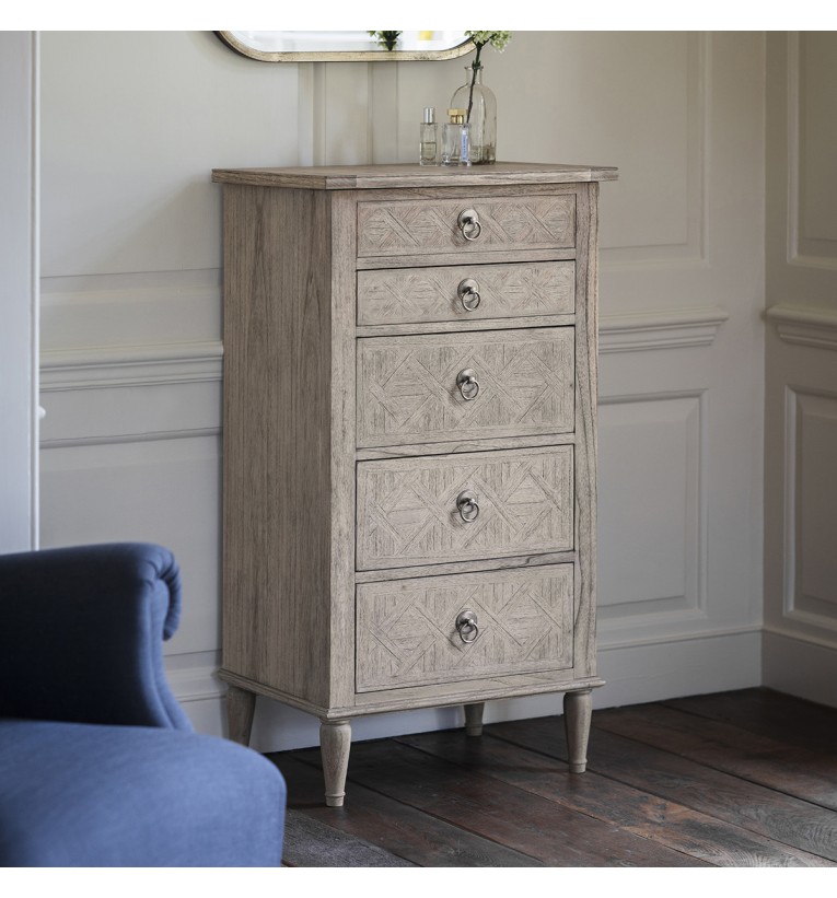 Mustique 5 Drawer Lingerie Chest Our new Mustique collection is made from Mindy wood and lightly