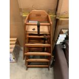 Stack Of Three Wooden Baby Highchairs