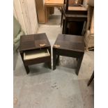 A Pair Of Mahogany 1 Drawer Bed Side Tables (50 X 50 X 61cm)