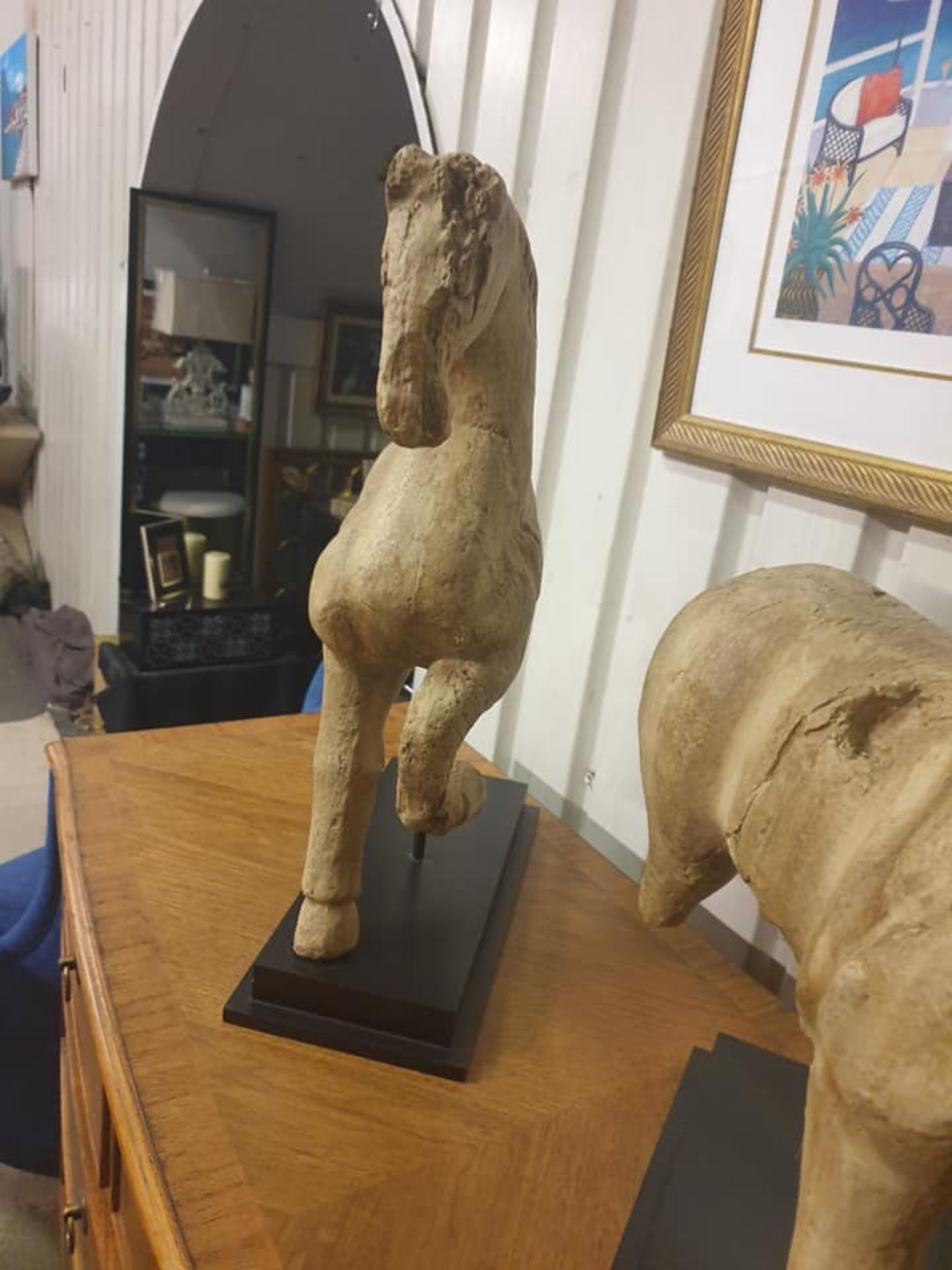 A Pair of sculpture Reedition Vestige Horse on Stand Reproduction Of A Horse Dating Back To The - Image 2 of 5