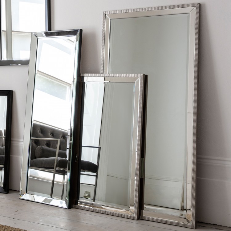 Palma Leaner Mirror 760x30x1560mm Large leaner mirror with detailed border frame. Glamorous style