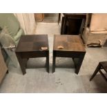 A Pair Of Mahogany 1 Drawer Bed Side Tables (50 X 50 X 61cm)