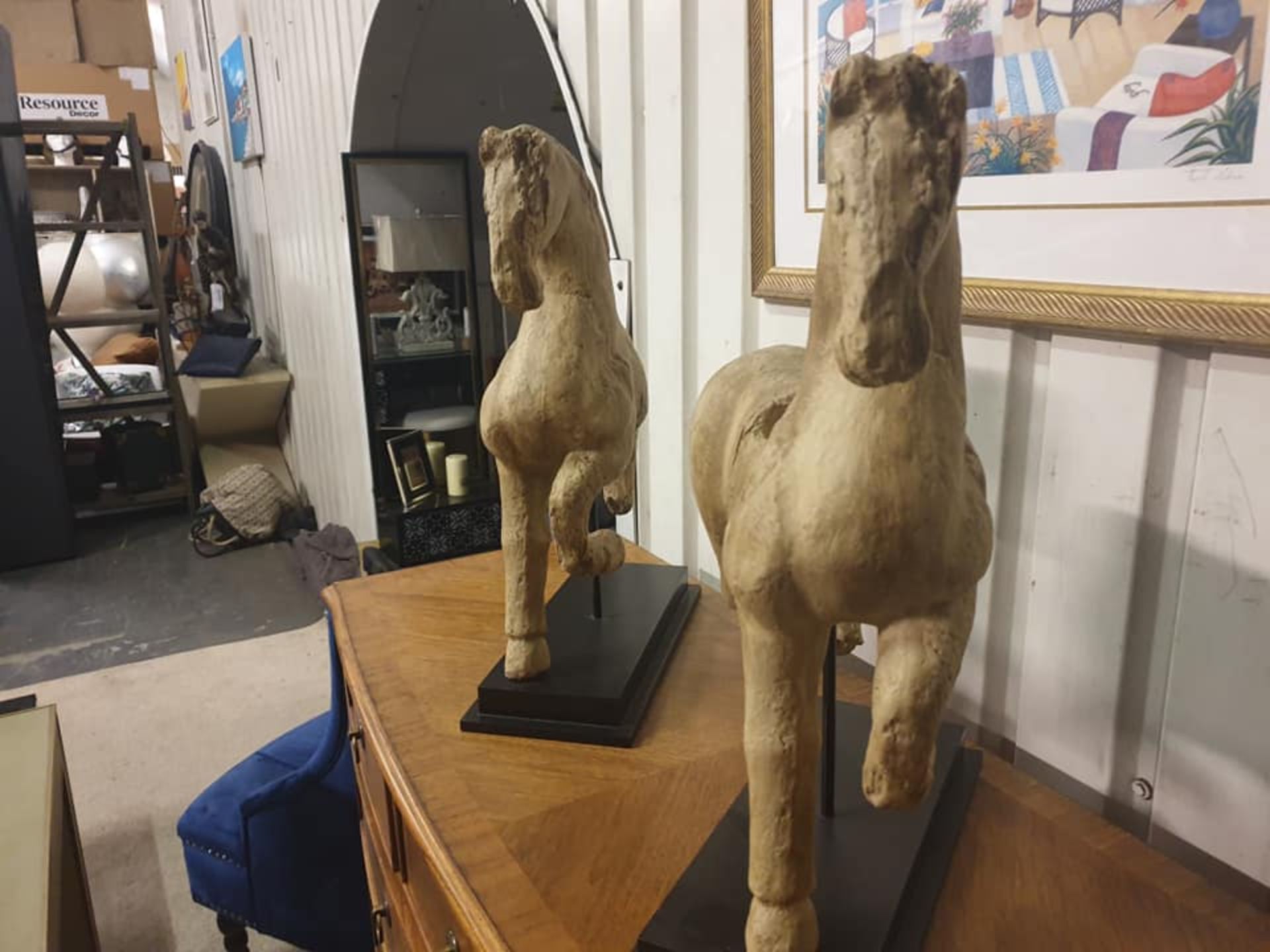 A Pair of sculpture Reedition Vestige Horse on Stand Reproduction Of A Horse Dating Back To The - Image 5 of 5