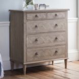 Mustique 5 Drawer Chest Our new Mustique collection is made from Mindy wood and lightly brushed to