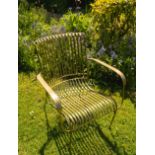 Iron Garden Chair in Brass