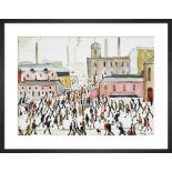 LS LOWRY Going To Work, 1959 Framed Print in Responsibly Sourced Solid Frame With A Brushed Black