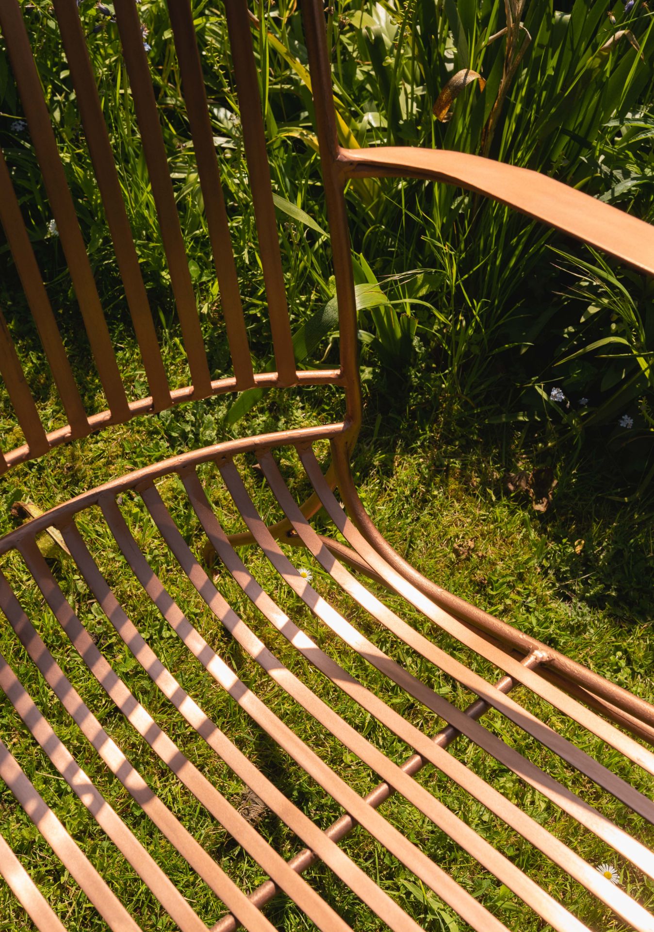 Iron Garden Chair in Copper - Image 2 of 2