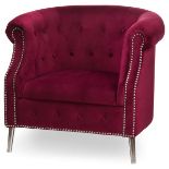 Chesterfield Chair Aubergine Velvet The Chesterfield Chair is a smart and sophisticated armchair a