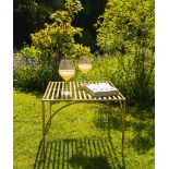 Iron Garden Table in Brass