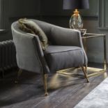 Barletta Armchair Grey Velvet 750x730x750mm Contemporary arm chair perfect for adding style and