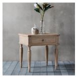 Mustique 1 Drawer Side Table Our new Mustique collection is made from Mindy wood and lightly brushed