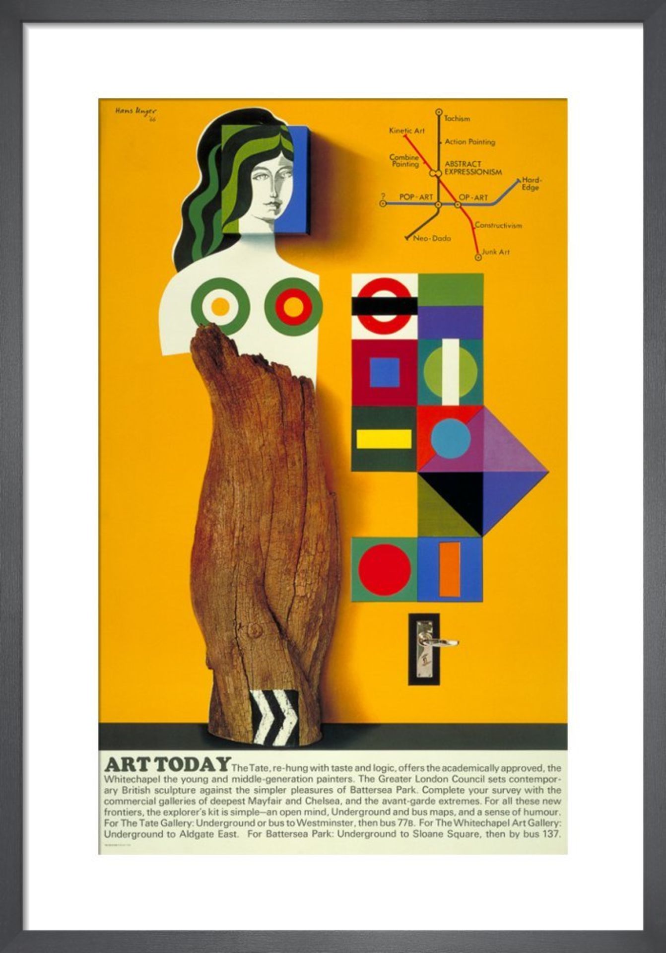 Hans Unger Art today, 1966 Framed Print Framed Print in Responsibly Sourced Solid Frame With A