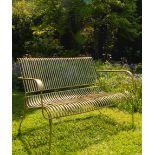 Iron Garden Bench in Brass