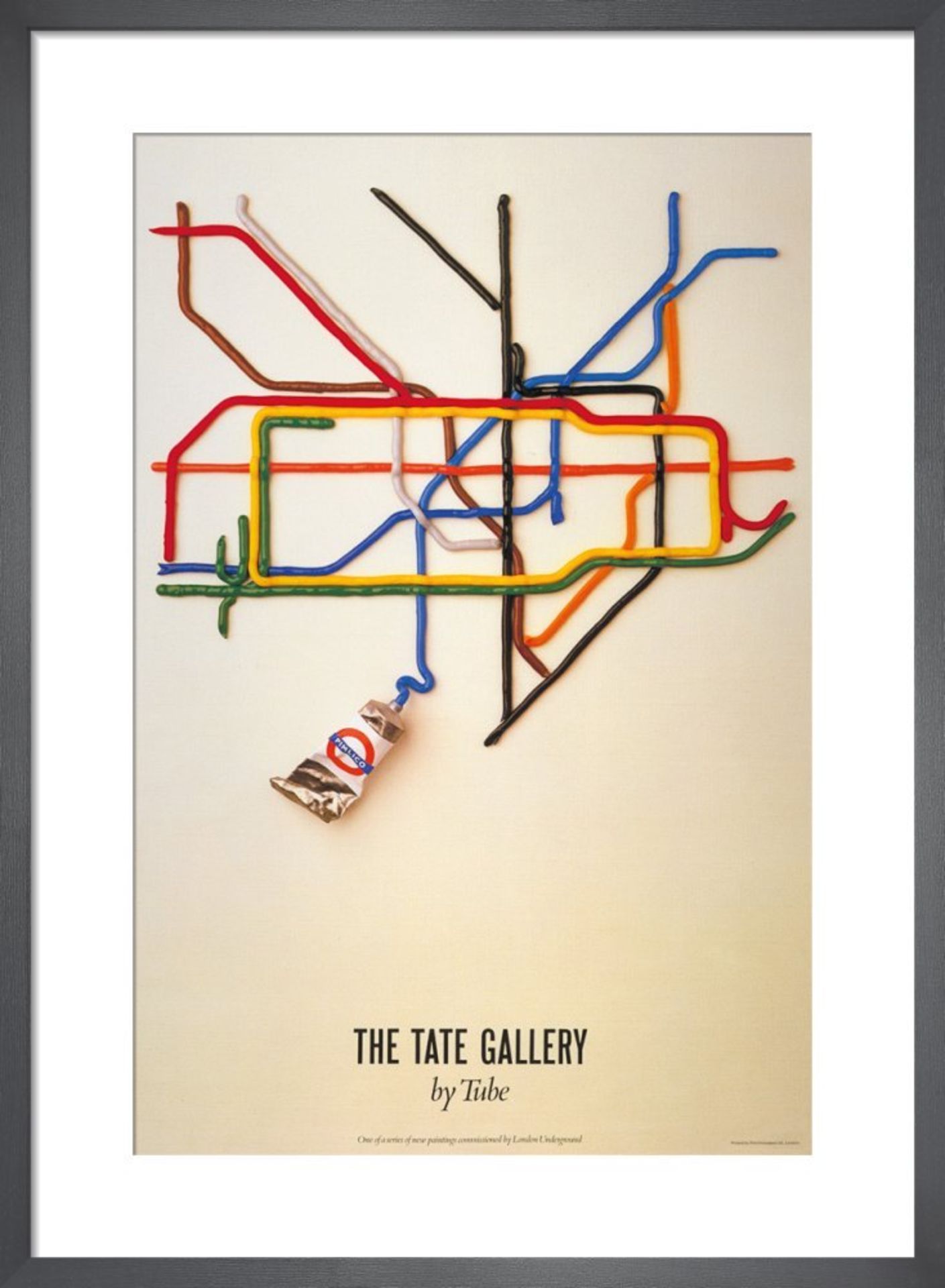David Booth, Malcolm and Nancy Fowler Tate Gallery by tube, 1986 Framed Print, Responsibly Sourced