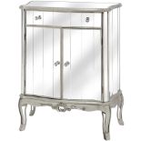 Alexandria Mirrored One Drawer Two Door Cabinet This Is A Really Elegant Mirrored Cabinet With