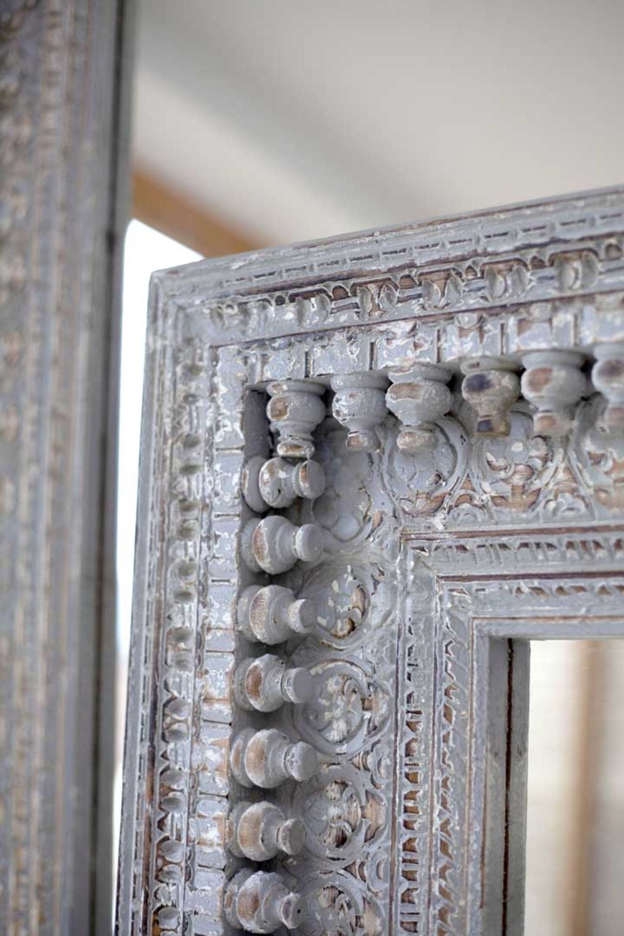 Hand-Carved Rectangular Mirror - 90cm x 153cm - Image 3 of 3