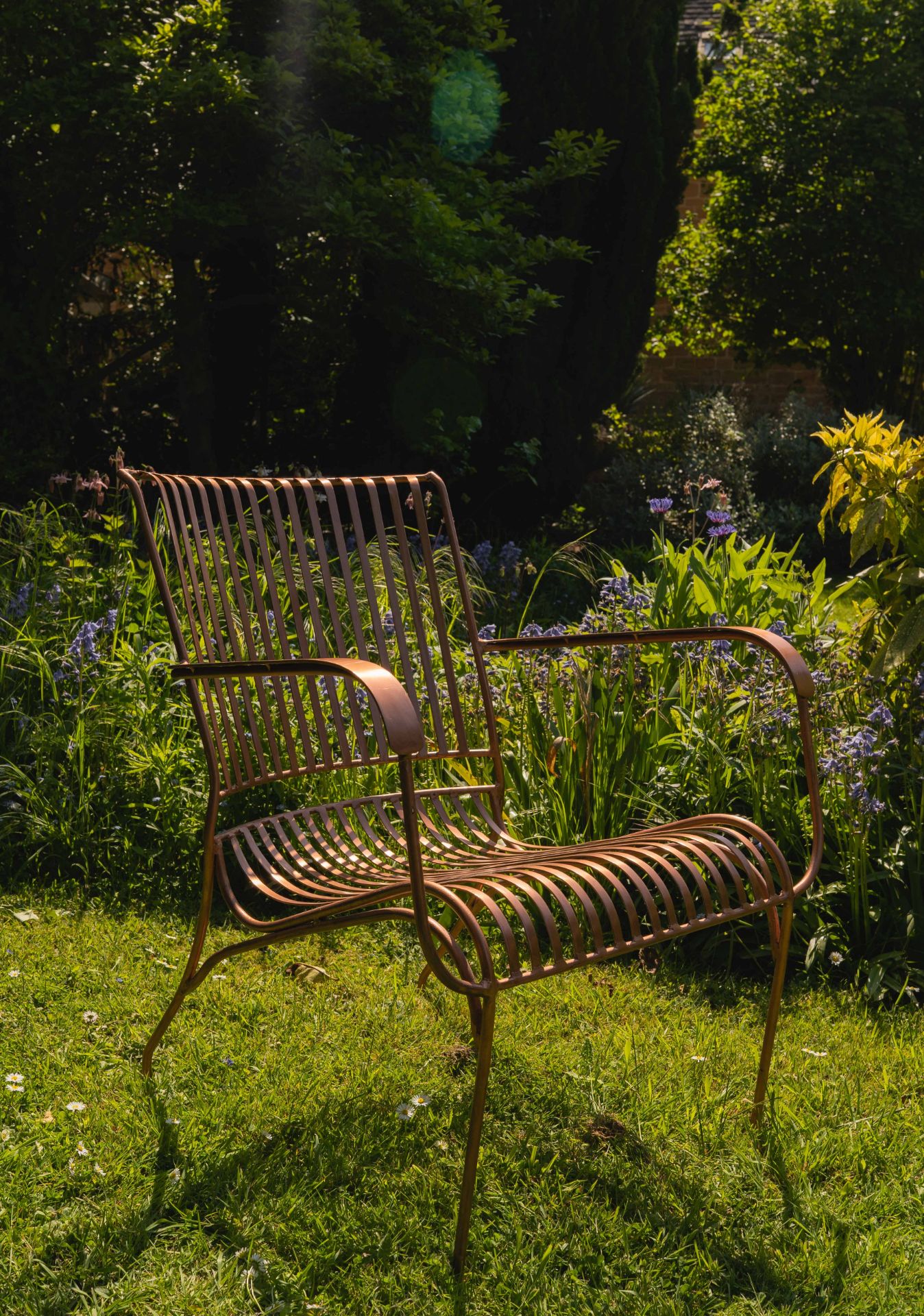 Iron Garden Chair in Copper