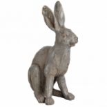 Large Metallic Hare Statue Brings A Subtle Country Look Into An Interior Space, With Delicate