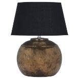 Glaze Ceramic Table Lamp, Bronze The stunning glaze table lamp features a reactive bronze glaze