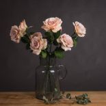 36 x Pink Silk Garden Rose Luxury Artifical Flower Classic pink silk garden rose single stem