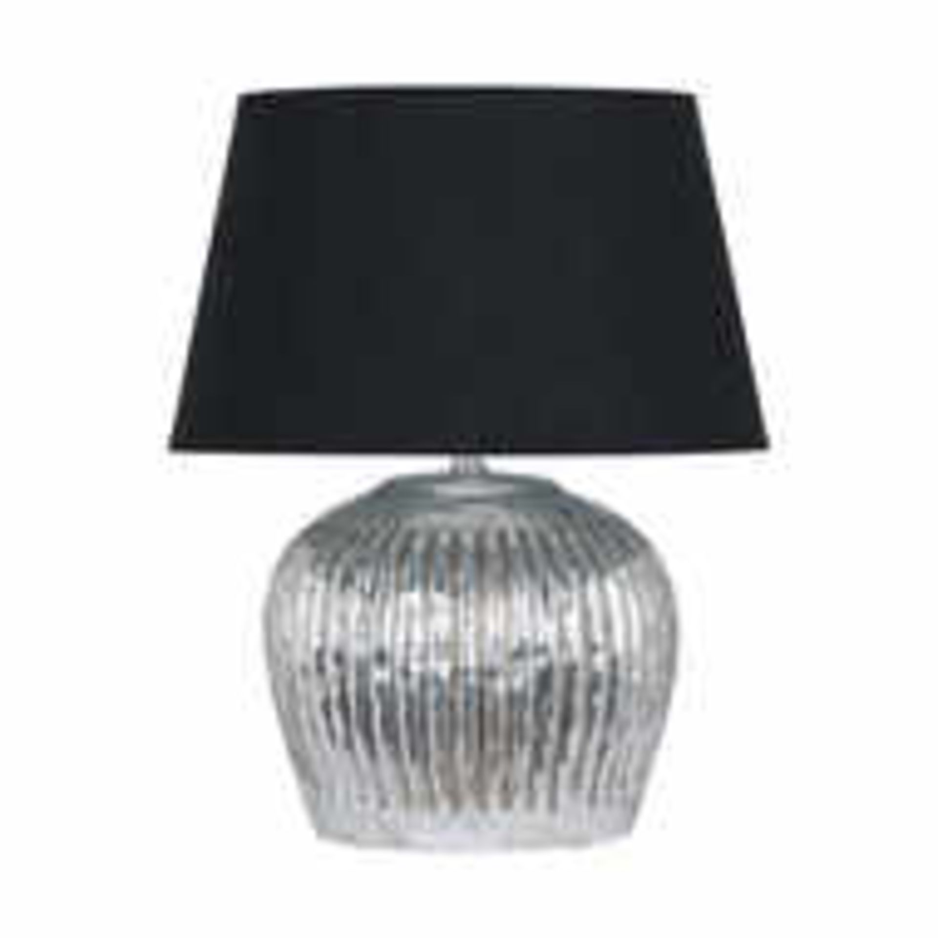 A Pair of Olivia Silver Ceramic Table Lamp Ceramic And Complemented By Its Elegant Shape And