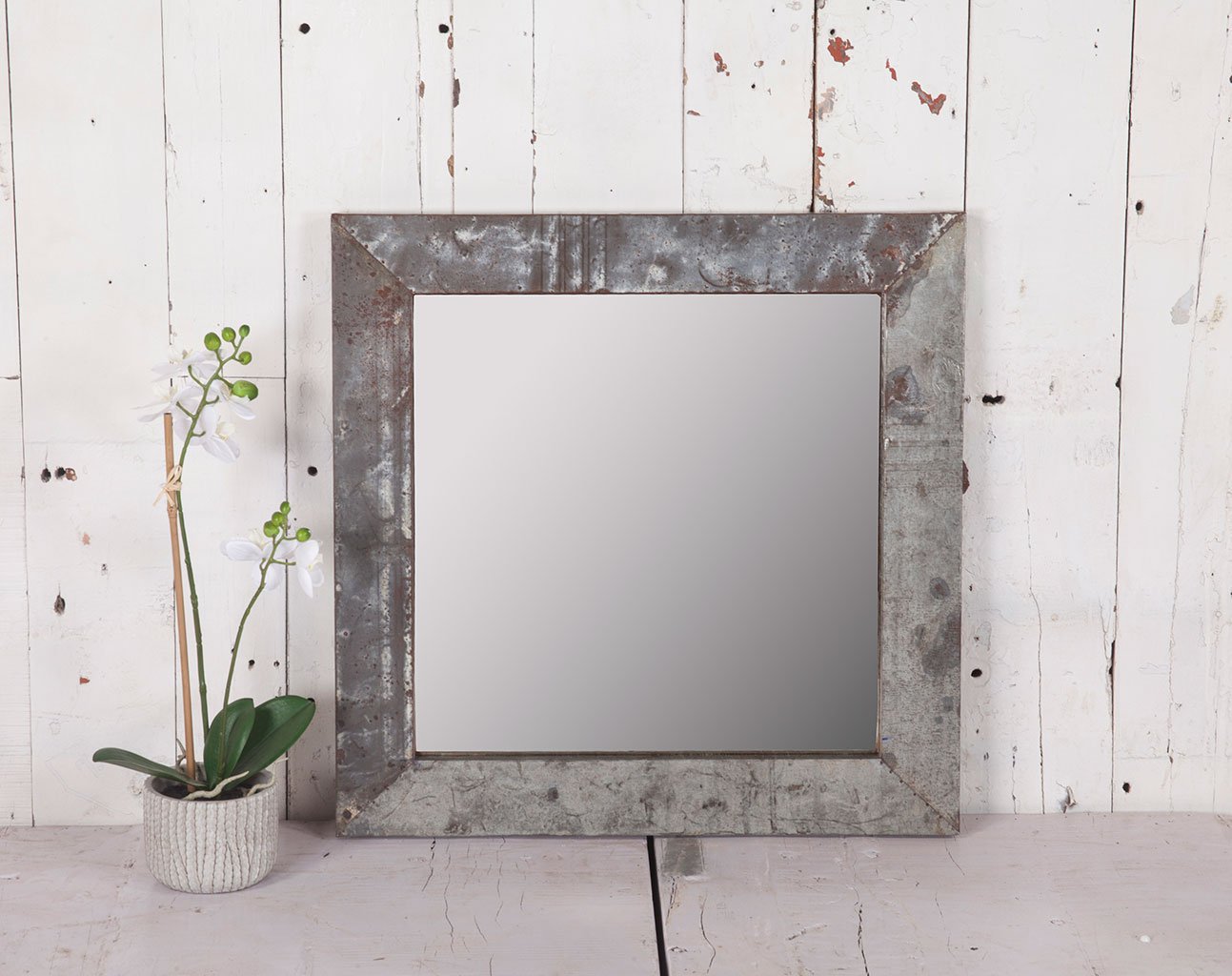 Square Metal Frame Mirror