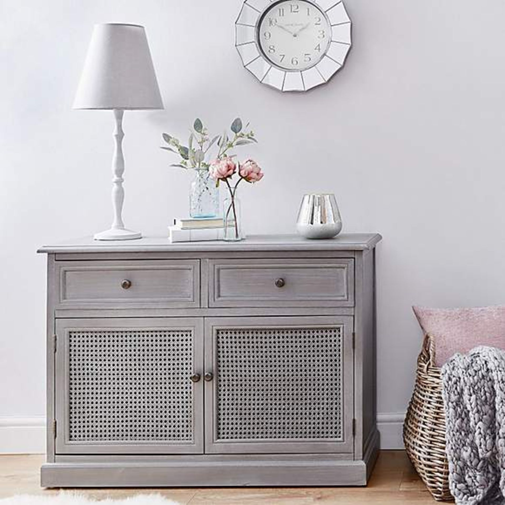 Anne Cane Grey Small Sideboard